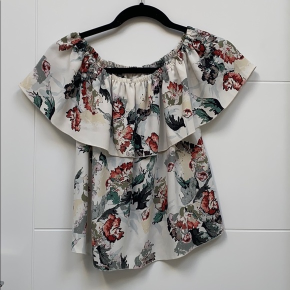 Wilfred Aritzia Off-Shoulder Floral Promener Top - Picture 3 of 3
